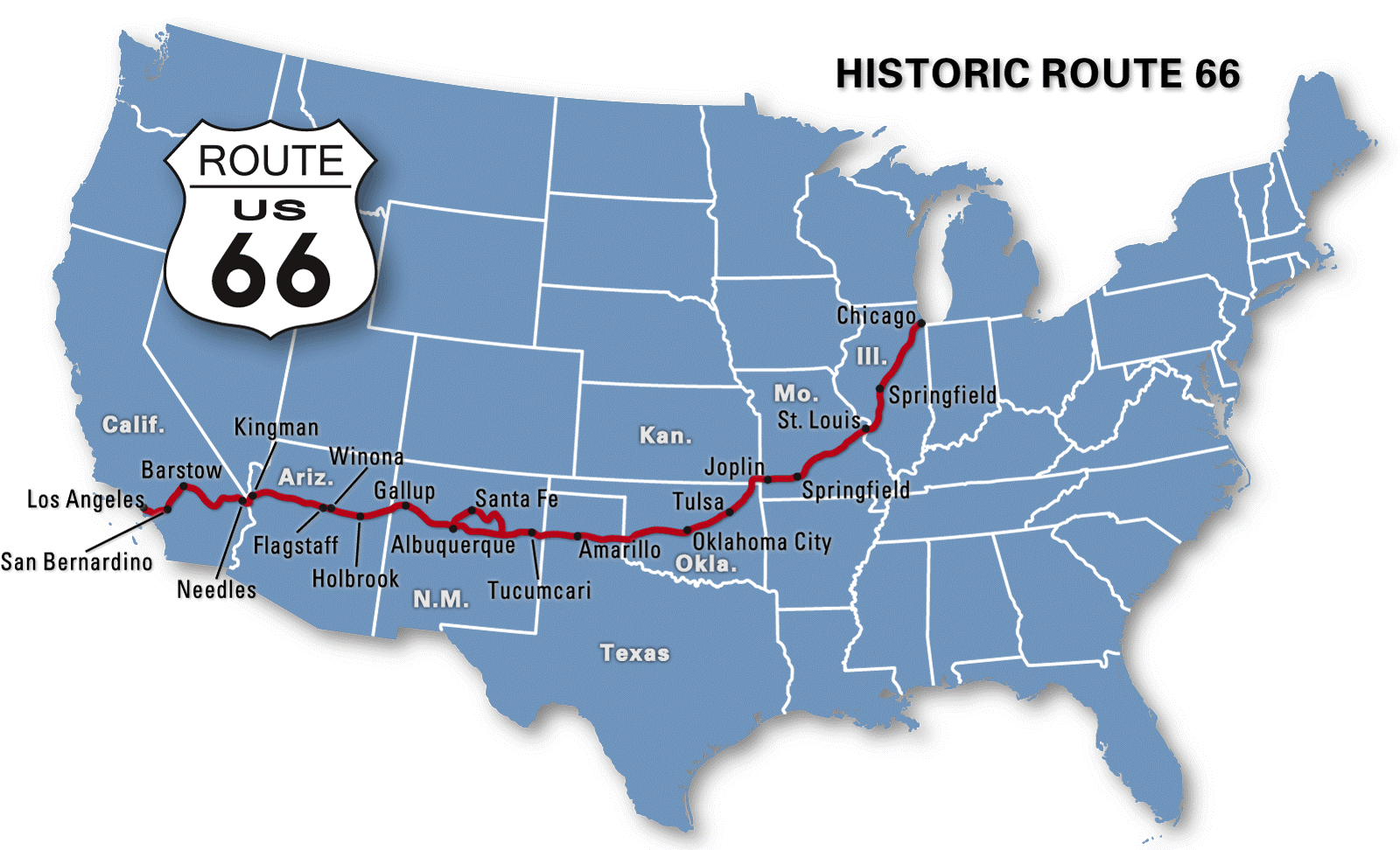 carte route 66